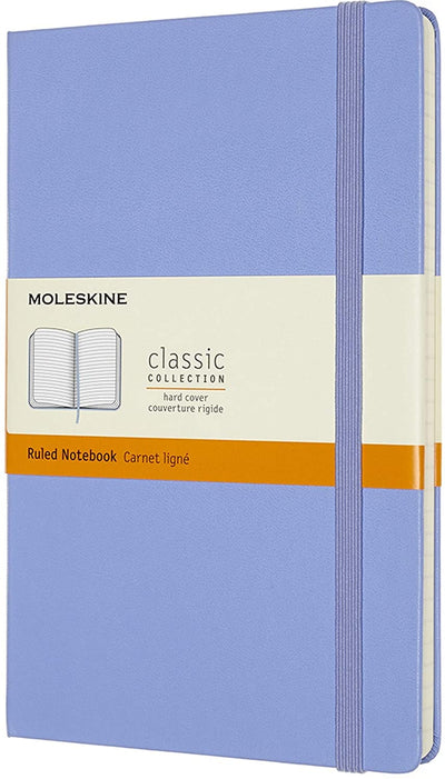 Notebook Ruled Hard Hydrangea A5 Blue