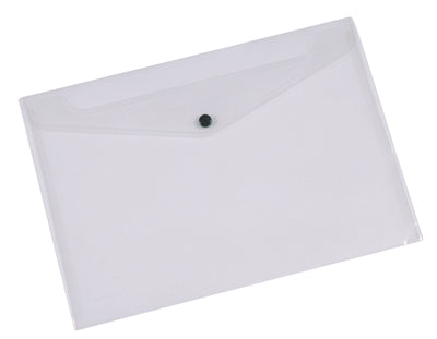 Plastic Button Envelope A3 Clear