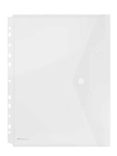 A4 Multipunch Button Folder Transperent White