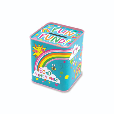 Tin Money Box – Bright And Sunny Rainbow