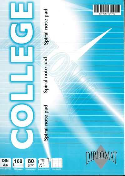 College Spiral Note Pad 0.5 Squares