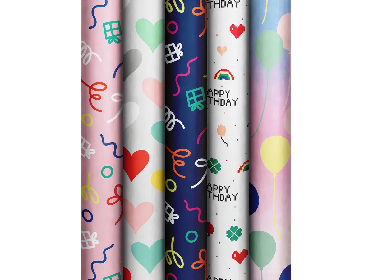 Birthday Fun Wrapping Paper Roll 70Cm X 2Mtrs