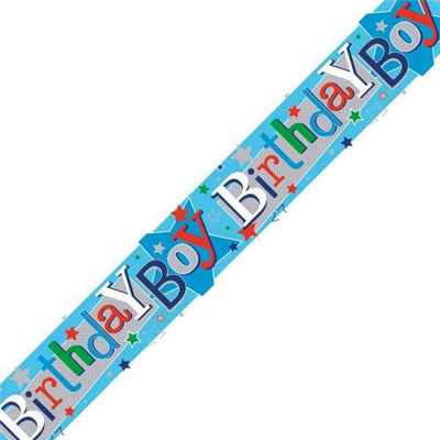 Blue Banner Birthday Boy 2.6Mtr Long