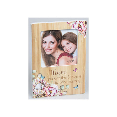 Mum Floral Photo Frame 4X4 - You Are The Sunshine...