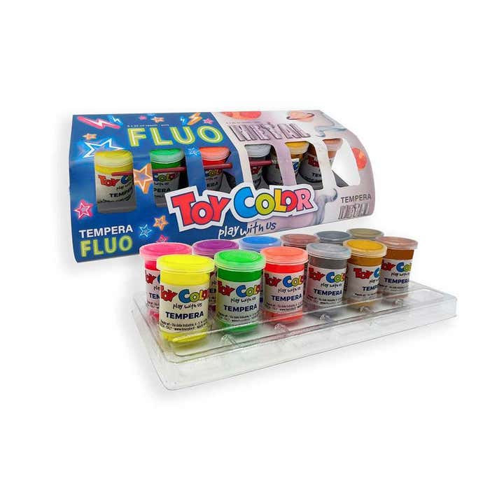 Tempra Poster Colour 6 Fluo & 6 Metal X 25Ml