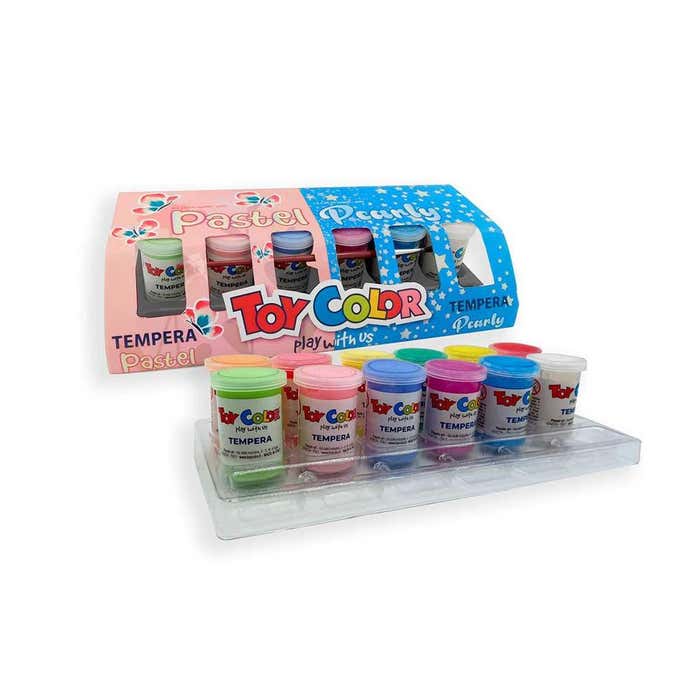 Spring Tempra Colour Tempra Poster Colour 6 Pastel & 6 Pearl X 25Ml – Eduline Malta