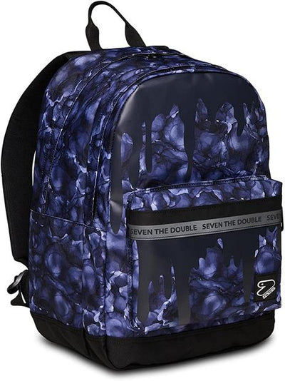 Seven Blue Deep Backpack 2 Large Compartments - Free Wireless Earphones