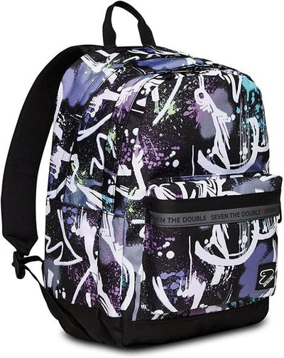 Seven Viola Fantasia Graffiti Backpack 2 Large Compartments - Free Wireless Earphones
