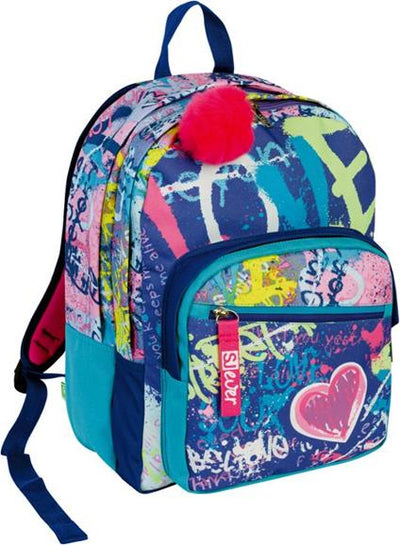 Seven Switie Girl Reflex Blue Backpack 2 Large Compartments 