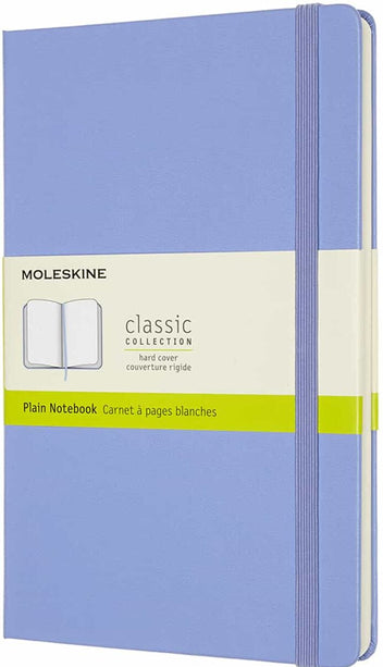 Moleskine Plain Hardback Note Book A5 - Hydrangea Blue 