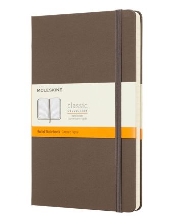 Hardback Notebook A5 Earth Brown Colour - Ruled 