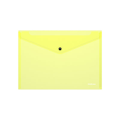 Button A4 Plastic Envelop Transperant Yellow