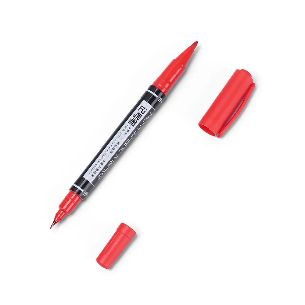 Twin Tip Permanent Marcker Red 1Mm And 0.3Mm