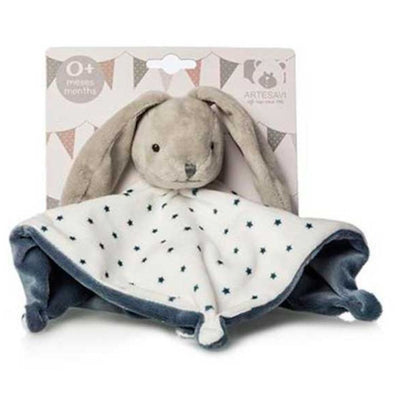 Baby Rabbit Blanket With Blue Stars 26 Cm