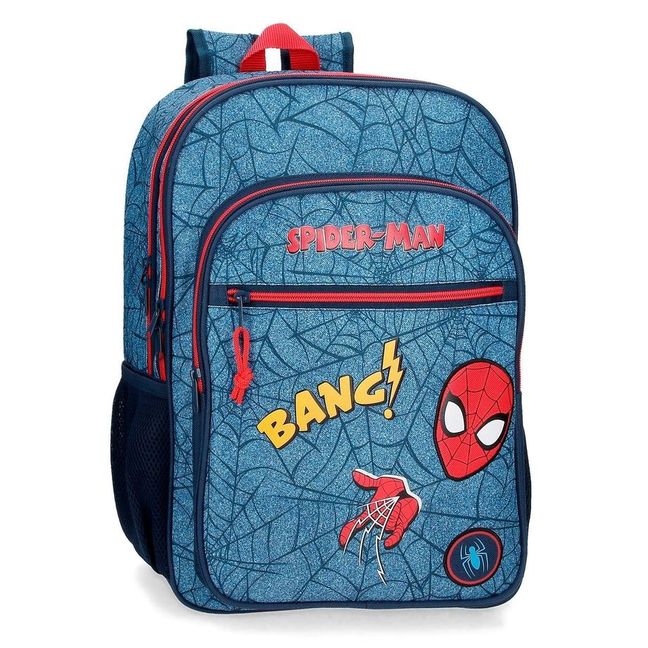 Backpack Spiderman Denim 42Cm - 3 Zip Fit A4