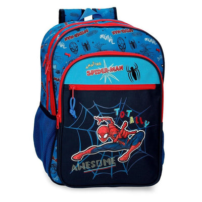 Backpack Spiderman Denim 42Cm - 3 Zip Fit A4