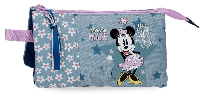 Disney Minnie Pencil Case 2 Zip 3 Pockets