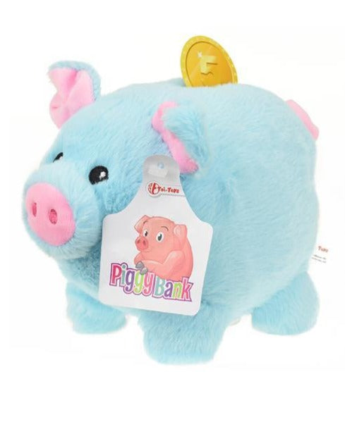 Money Bank Plush Piggy Pink Or Blue