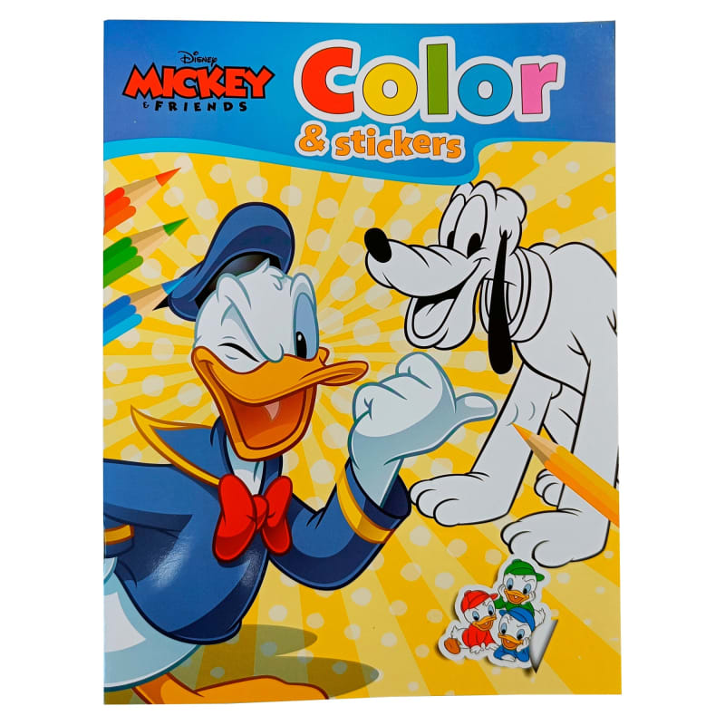 Disney Mickey And Friends Color & Stickers