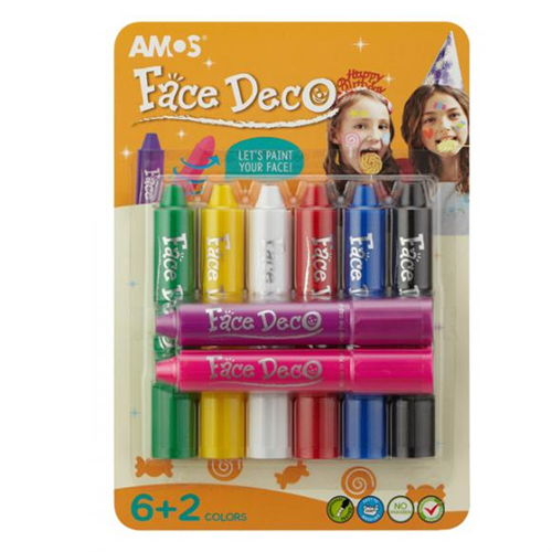 Face Paint Set Of 8 Crayons