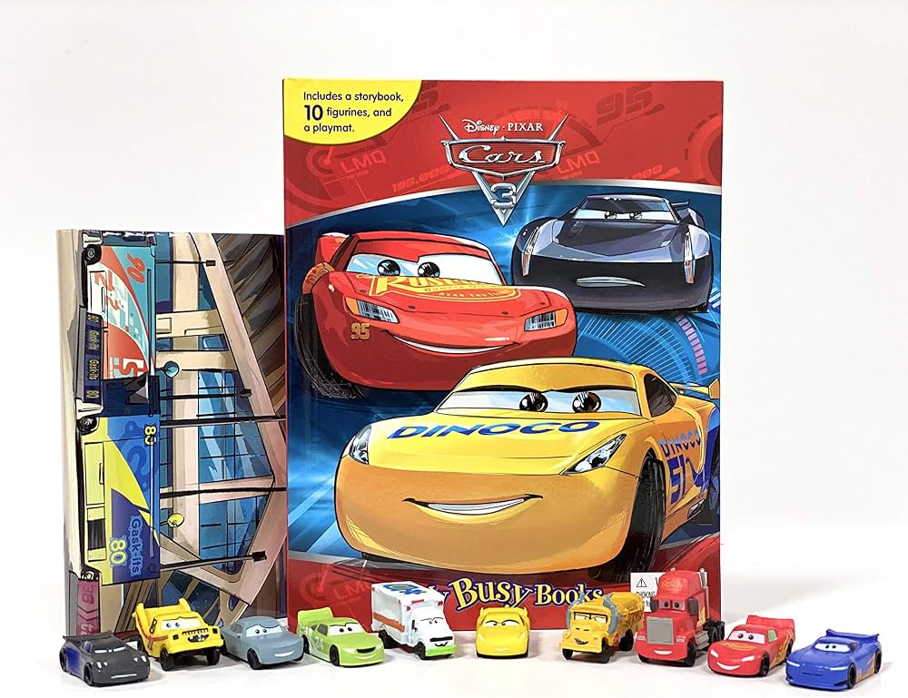 Disney Pixar Cars 3 My Busy Book -10 Figurines