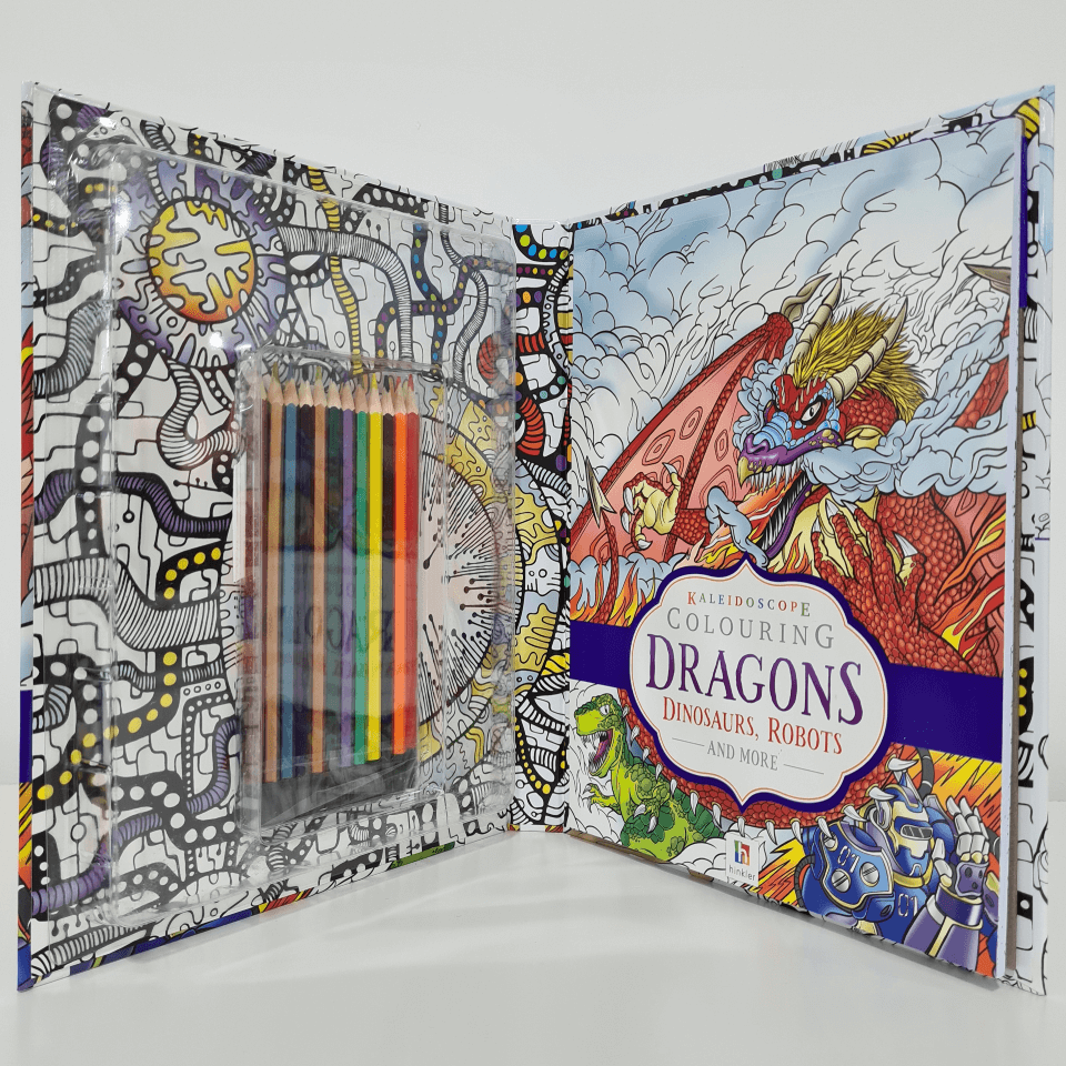 Kaleidoscope Colouring Dragons Dinosaurs, Robots And More