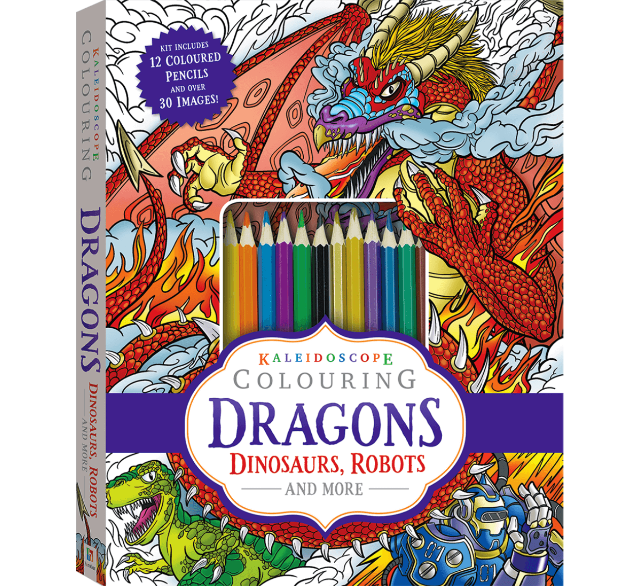 Kaleidoscope Colouring Dragons Dinosaurs, Robots And More