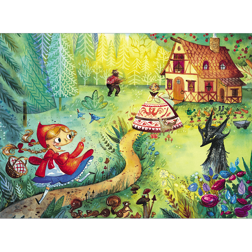 Book & 100Pc Puzzle Little Red