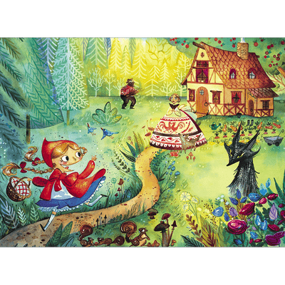 Book & 100Pc Puzzle Little Red