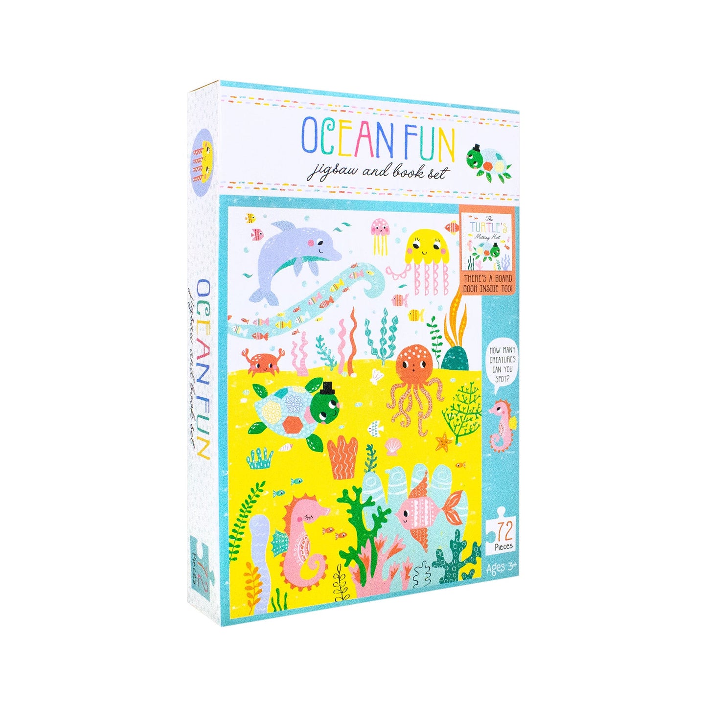 Ocean Fun - 72 Pcs Jigsaw And Soft Cover Book Set.