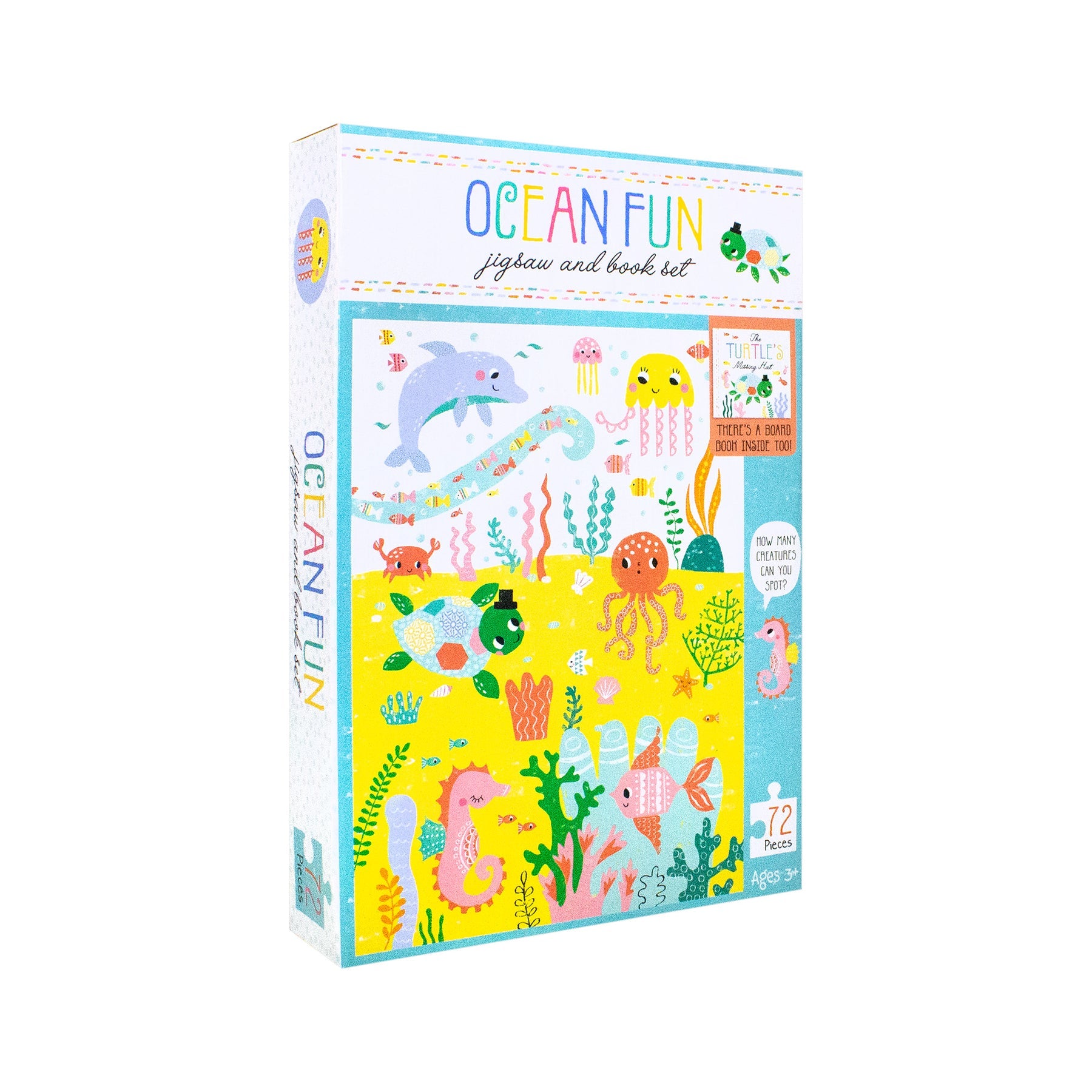 Ocean Fun - 72 Pcs Jigsaw And Soft Cover Book Set.