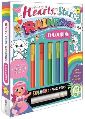 Hearts - Stars - Rainbows Colouring 
