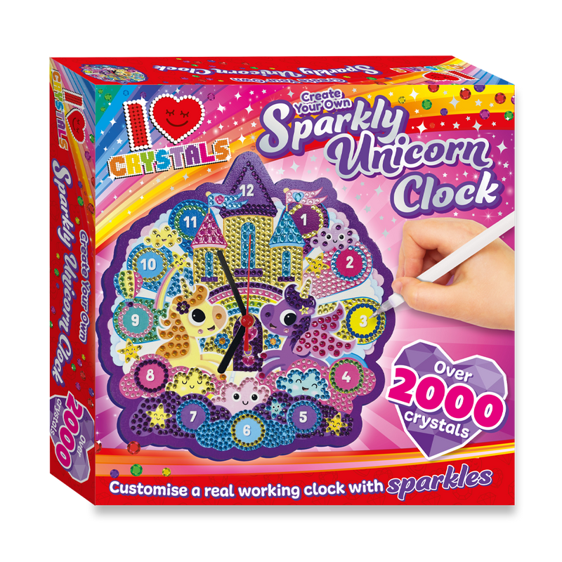 Crystals Create - Your Own Sparkly Unicorn Clock