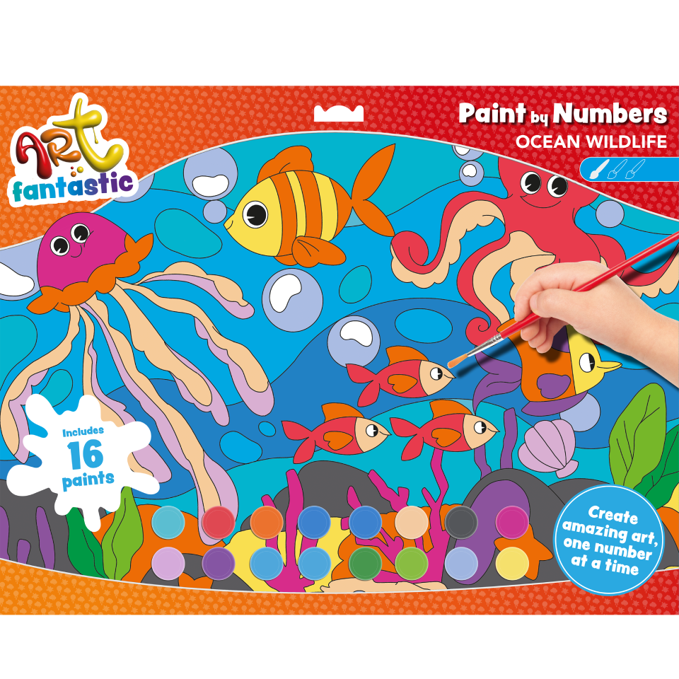 Art Fantastic Paint By Numbers Landscape - Ocean Wildlife