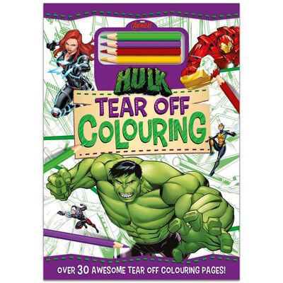 Marvel Avengers Hulk - Tear Off Colouring
