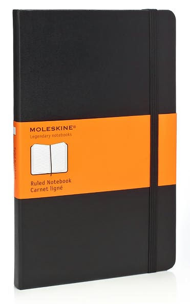 Notebook Ruled Black Hard A5