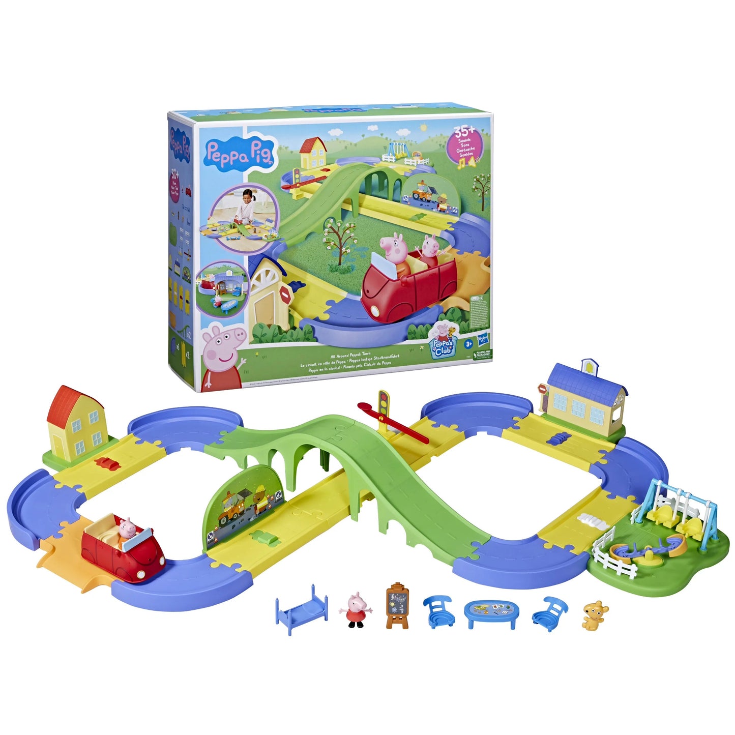 Peppa Pig - All Around Peppa S Town Set With Adjustable Track