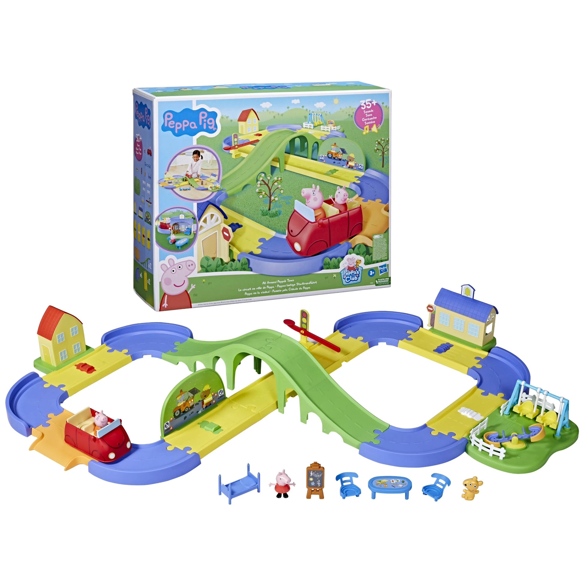 Peppa Pig - All Around Peppa S Town Set With Adjustable Track