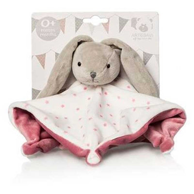 Baby Rabbit Blanket With Pink Stars 26 Cm