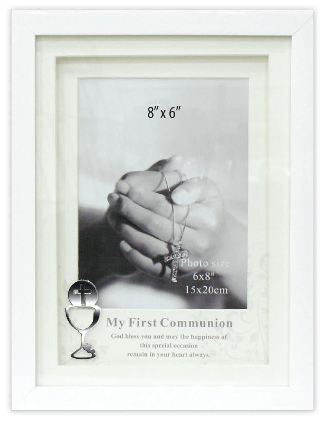 My First Holy Communion White Wooden Frame 4X6 Inc