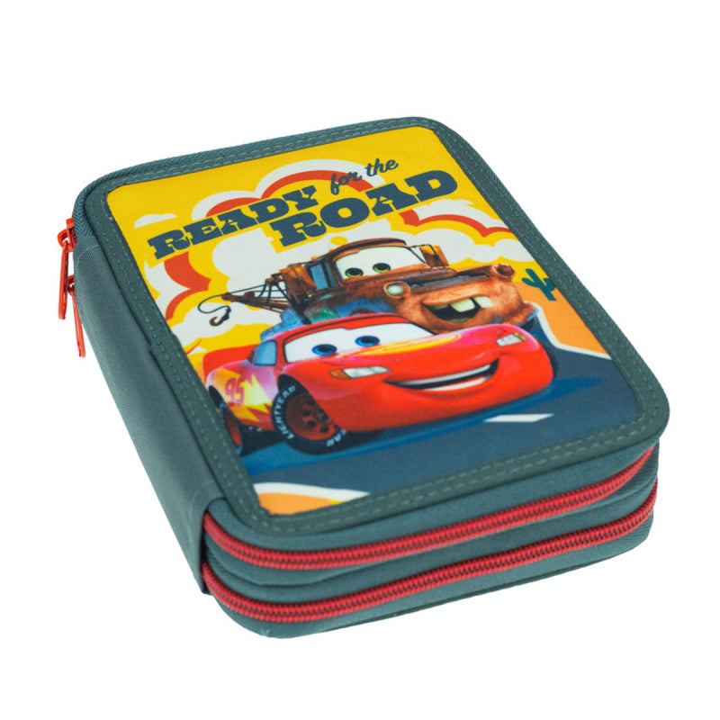 Cars Pencil Case 2 Zip Filled