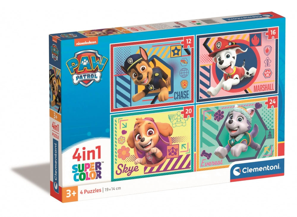 Paw Patrol - 4 Puzzles X12-16-20-24Pcs