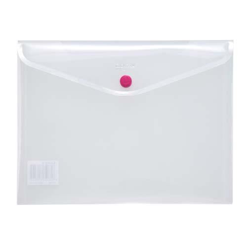 Button Envelope A5 Trsp Plastic - White