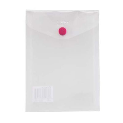 Button Envelope A7 Trsp White Plastic
