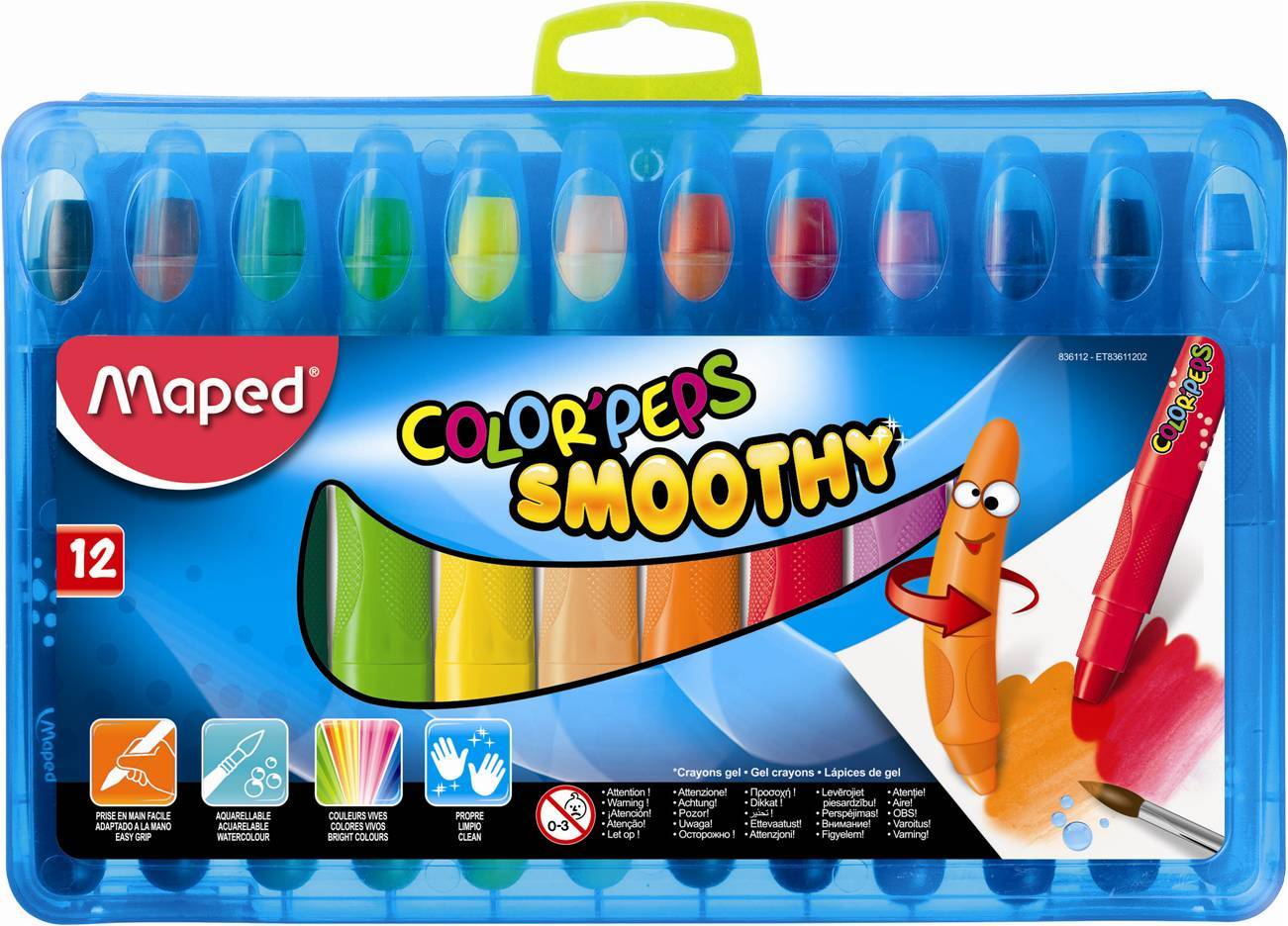 Gel Crayons X12 Colour Peps Smoothy