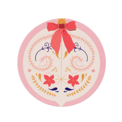 Christmas Pink Baubles Coaster