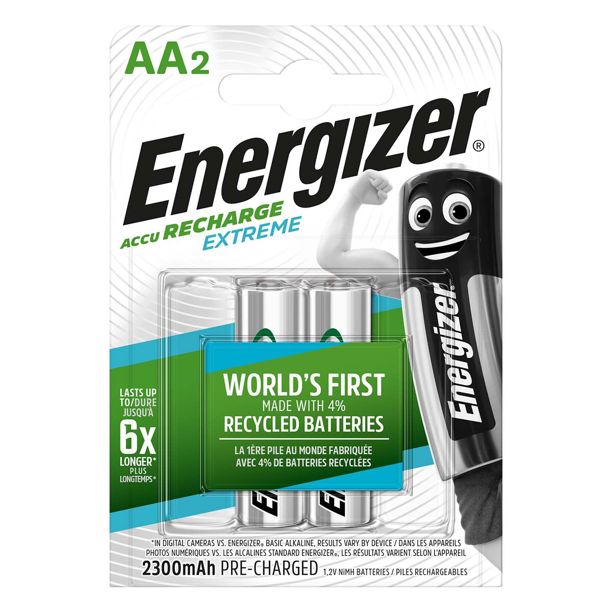 Rechargeable Aa Batteries X2