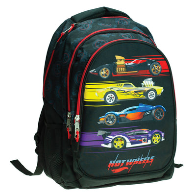 Hot Wheels Backpack 3 Zip Fit A4