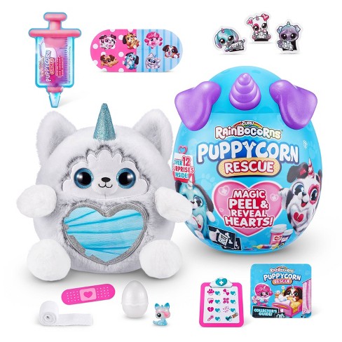Puppycorn Rescue Surprise -  Dog Plush Animal Over 12 Surprises