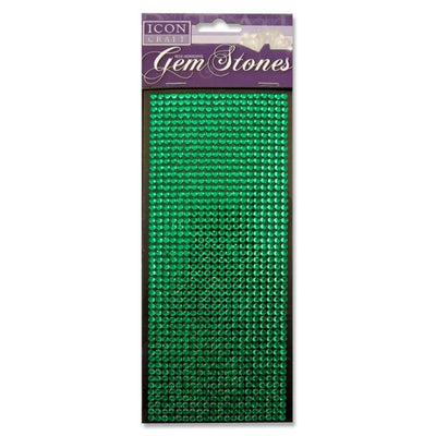 Green Gem Stones Self Adhesive X1000Pcs